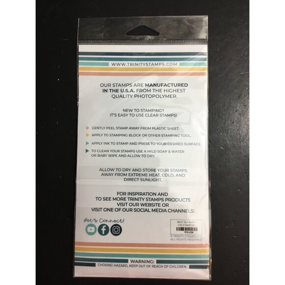 Best Tea Party Bears Drinking Tea Photopolymer Clear Stamp Set By Trinity Stamps - Picture 2 of 2